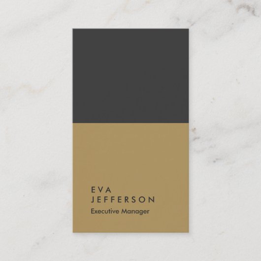 垂直グレーパステルカラープロフェッショナルプレーン 名刺 (正面)