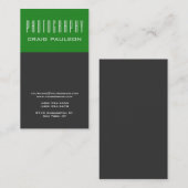 垂直グレーフォレストグリーンストライプ名刺 名刺 (正面/裏面)