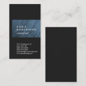 垂直グレーブルーストライプウォールユニーク 名刺 (正面/裏面)