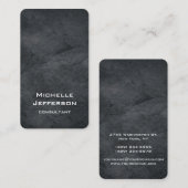 垂直グレー芸術的テクスチャユニークデザイン 名刺 (正面/裏面)