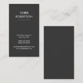 垂直グレー魅力的なマネージャの名刺 名刺 (正面/裏面)