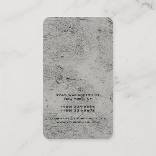 垂直グ芸術的レーウォールユニークデザイン 名刺 (裏面)