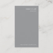 垂直コンサルタントのミニマルフォーマルリストグレー白 名刺 (正面)