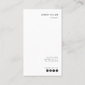垂直コンサルタントのミニマルフォーマル白黒 名刺 (裏面)
