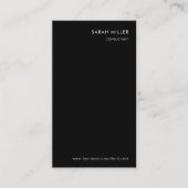 垂直コンサルタントのミニマルフォーマル白黒 名刺 (正面)