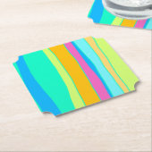 垂直コースタストライプのー ペーパーコースター (アングル)