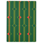 垂直ジグザグ線グリーンデジタル紙-72729 クリップボード (裏面)