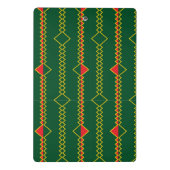 垂直ジグザグ線グリーンデジタル紙-72729 ミニクリップボード (裏面)