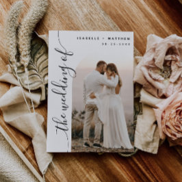 垂直スクリプト写真アー結婚チ 招待状