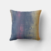 垂直スケッチのグラデーションブラシ青い紫色の黄色 クッション (裏面)