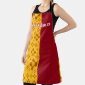 垂直ストライプズシアサンレッドイエローニューメキシコ エプロン (インサイチュ)