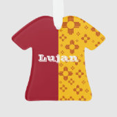 垂直ストライプズシアサンレッドイエローニューメキシコ オーナメント (裏面)