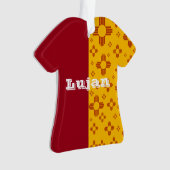 垂直ストライプズシアサンレッドイエローニューメキシコ オーナメント (正面)