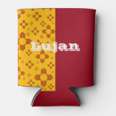 垂直ストライプズシアサンレッドイエローニューメキシコ 缶クーラー (正面)