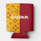 垂直ストライプズシアサンレッドイエローニューメキシコ 缶クーラー (裏面)