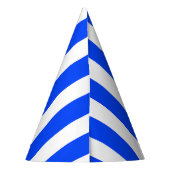 垂直ストライプセーラーブルー&ホワイトパターン パーティーハット (裏面)