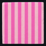 垂直ストライプピンク ストーンコースター<br><div class="desc">縦ストライプのピンクとホットピンク。</div>