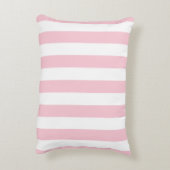 垂直ストライプベビーピンクと白ストライプの アクセントクッション (裏面(縦))