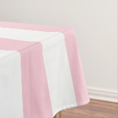 垂直ストライプベビーピンクと白ストライプの テーブルクロス (インサイチュ)