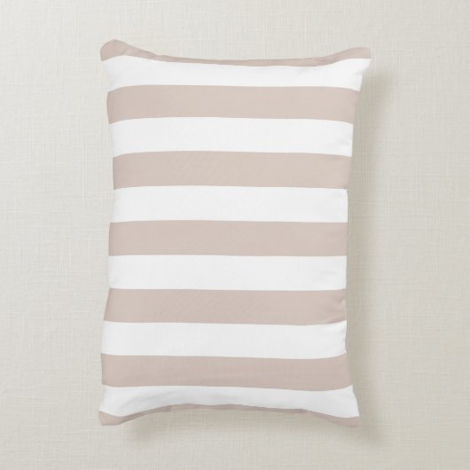 垂直ストライプベージュと白ストライプの色 アクセントクッション (裏面(縦))