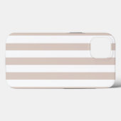 垂直ストライプベージュと白ストライプの色 Case-Mate iPhoneケース (裏面 (横))