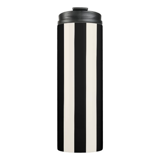 垂直ストライプ白黒ストライプの タンブラー (正面)
