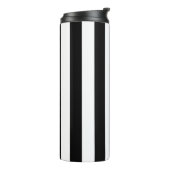 垂直ストライプ白黒ストライプの タンブラー (回転左)