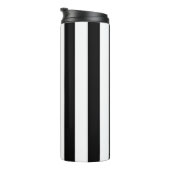 垂直ストライプ白黒ストライプの タンブラー (回転右)