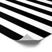 垂直ストライプ白黒ストライプの ポスター (角)