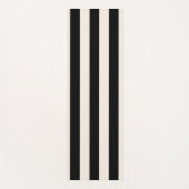 垂直ストライプ白黒ストライプの ヨガマット (正面)