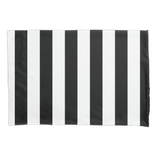 垂直ストライプ白黒ストライプの 枕カバー