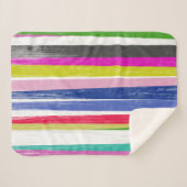 垂直ストライプ シェルパブランケット (正面(横))