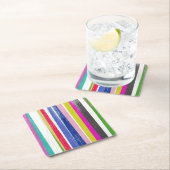 垂直ストライプ スクエアペーパーコースター (インサイチュ)
