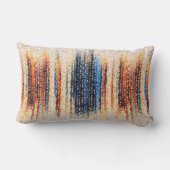 垂直ストライプ、抽象芸術、カラフル、モダン ランバークッション (裏面)