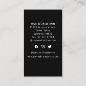 垂直ソーシャルメディアプロフェッショナルビジネスロゴ ロイヤリティカード (裏面)