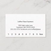 垂直ダークアンパサンド一覧パンチカード ロイヤリティカード (裏面)