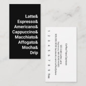 垂直ダークアンパサンド一覧パンチカード ロイヤリティカード (正面/裏面)