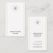 垂直テンプレートモダンのロエレガントゴのアップロード 名刺 (正面/裏面)