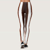 垂直デザイストライプのナー～マルーン～黒～ レギンス (裏面)