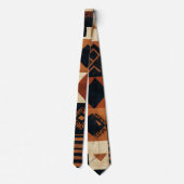 垂直デザインとアフリカの要素クルー靴下 ネクタイ (裏面)