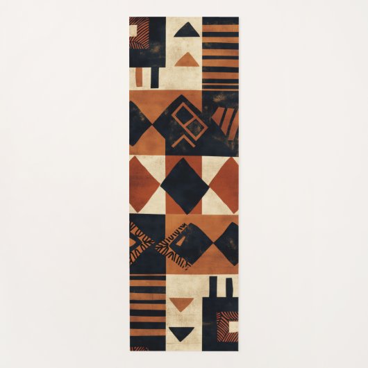 垂直デザイン（アフリカ要素あり） ヨガマット (正面)