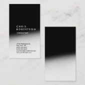 垂直トレンディーホワイトグレーブラックビジネスカード 名刺 (正面/裏面)