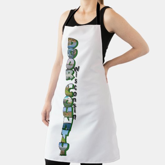 垂直ドア郡ウィスコンシン大きな文字 エプロン (インサイチュ)