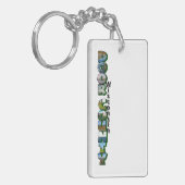 垂直ドア郡ウィスコンシン大きな文字 キーホルダー (正面左)