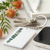 垂直ドア郡ウィスコンシン大きな文字 キーホルダー (正面右)