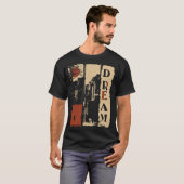 垂直ドリームタイポグラフィシュールデザイン Tシャツ (正面フル)