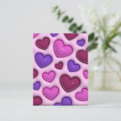 垂直ハートはがき(3D光沢ハート付) シーズンポストカード (スタンド正面)