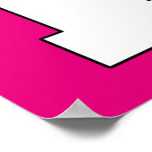 垂直バレーボール愛カスタム色ポスター ポスター (角)