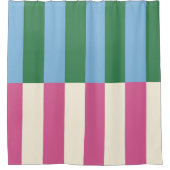 垂直パタカラフルーンストライプの シャワーカーテン (正面)