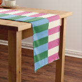 垂直パタカラフルーンストライプの ショートテーブルランナー (インサイチュ)